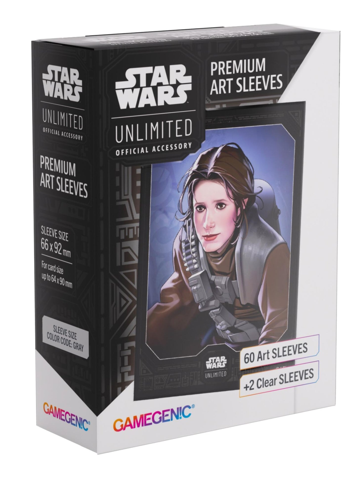 PREORDER Gamegenic Star Wars Unlimited Premium Art Sleeves - Leia Organa (66mm x 92mm) (62 Sleeves Per Pack)