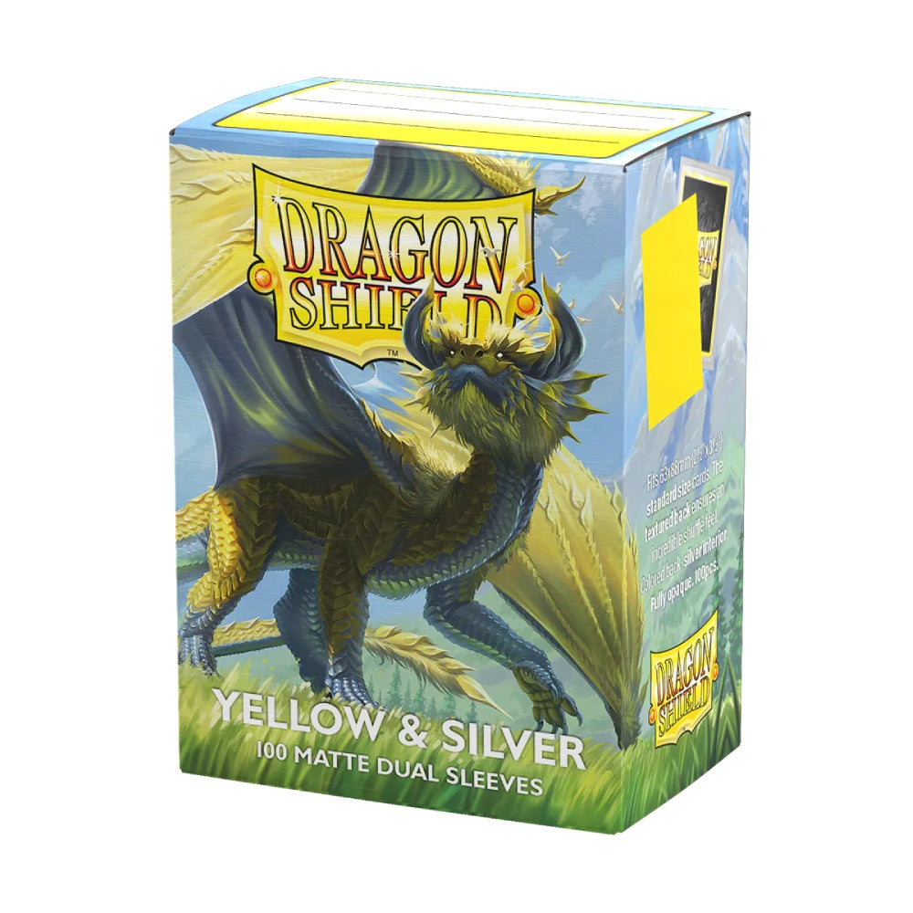 PREORDER Dragon Shield: Sleeves Matte Dual Yellow & Silver