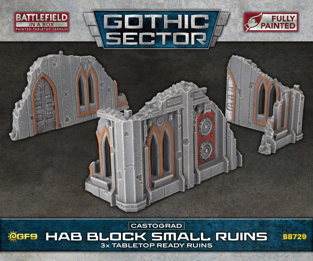PREORDER Battlefield in a Box: Gothic Sector Castograd Hab Block Small Ruins