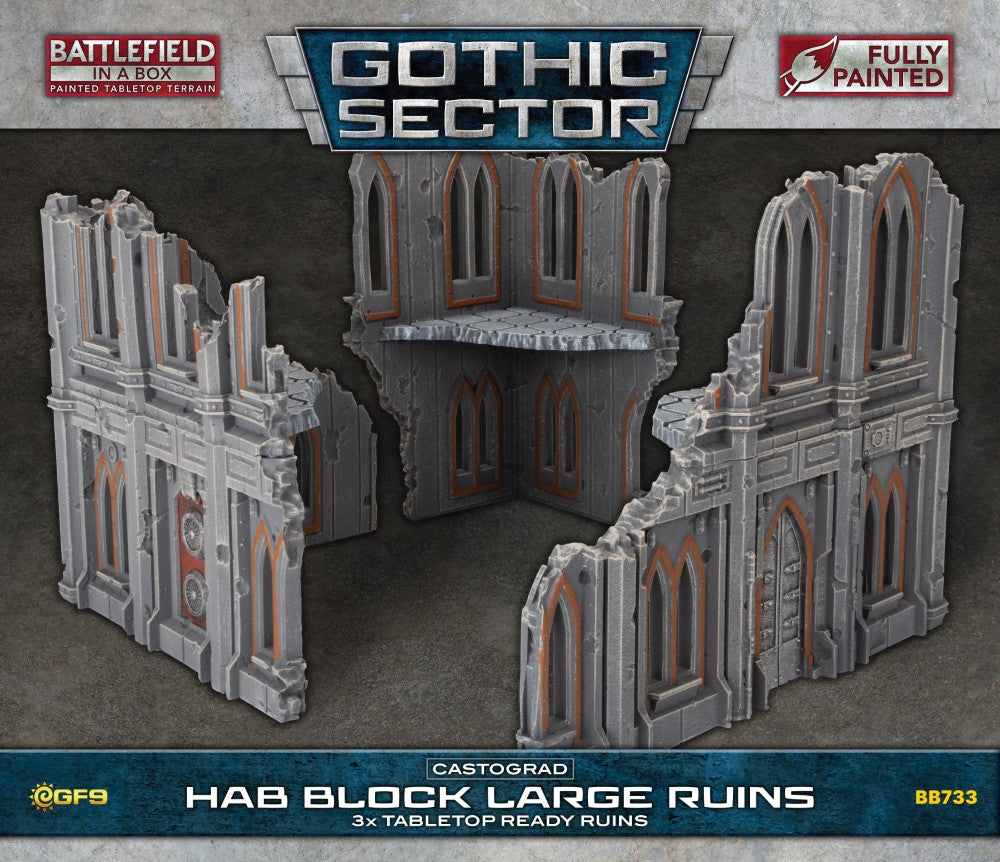 PREORDER Battlefield in a Box: Gothic Sector Castograd Hab Block Big Ruins