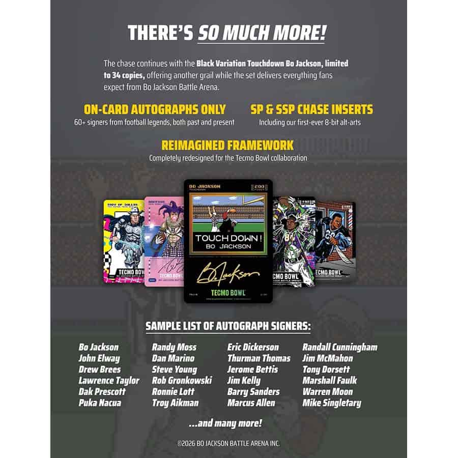 Bo Jackson Battle Arena 2026 - Tecmo Bowl Edition Double Mega Box