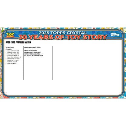 2025 Topps Pixar Crystal 30 Years of Toy Story Hobby Box