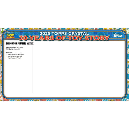 2025 Topps Pixar Crystal 30 Years of Toy Story Hobby Box