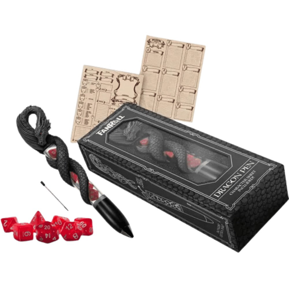 PREORDER U2 Fanroll: Dragon Dice Pen with Mini Dice Set and Character Sheet
