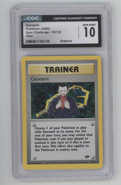 Giovanni Pokemon Gym Challenge Holo #18 CGC 10