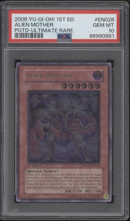 Alien Mother Yu-Gi-Oh! POTD Ultimate Rare 1st Edition #EN028 PSA 10