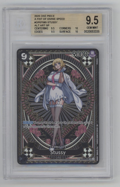 Stussy One Piece A Fist of Divine Speed Alternate Art #085 Beckett 9.5