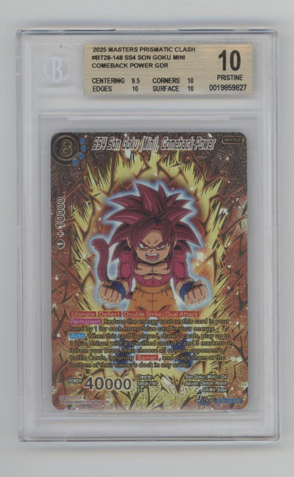 SS4 Son Goku (Mini) Comeback Power DBS Masters Prismatic Beckett 10 Pristine