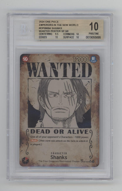 Shanks One Piece Emperors in the New World Wanted Alt Art Beckett 10 Pristine