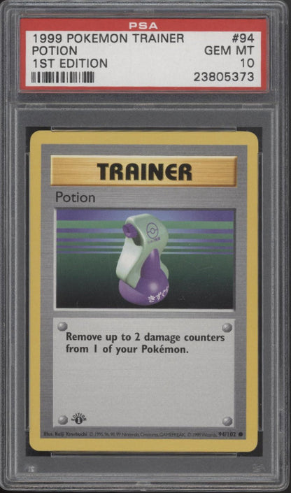 Potion Pokemon Base Set 1st Edition #94 PSA 10