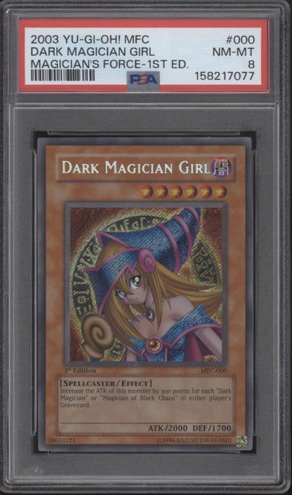 Dark Magician Girl Yu-Gi-Oh! Magician's Force 1st Edition #000 PSA 8