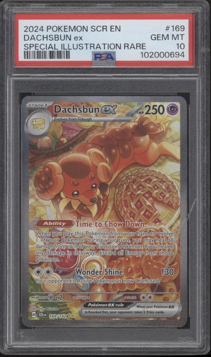 Dachsbun ex Pokemon Stellar Crown Special Illustration Rare #169 PSA 10