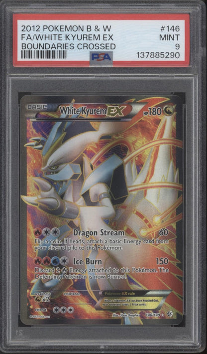 White Kyurem ex Pokemon Boundaries Crossed Full Art #146 PSA 9