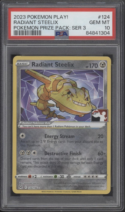 Radiant Steelix Pokemon Play! Prize Pack Series 3 #124 PSA 10