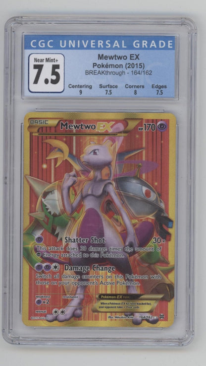 Mewtwo ex Pokemon Breakthrough #164 CGC 7.5
