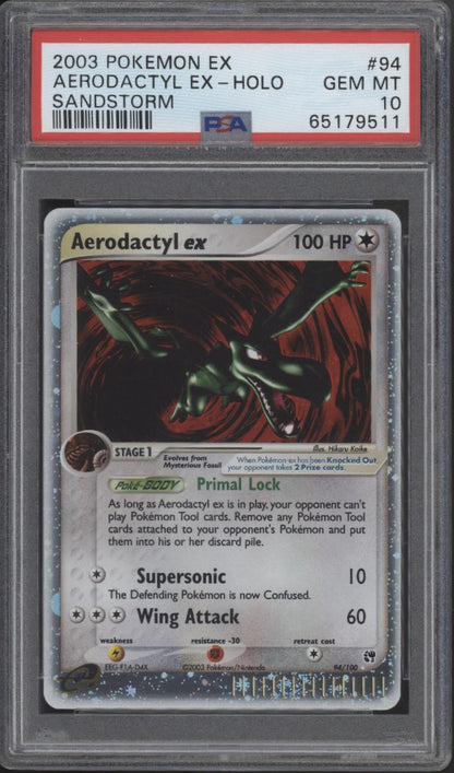 Aerodactyl ex Pokemon Sandstorm Holo #94 PSA 10