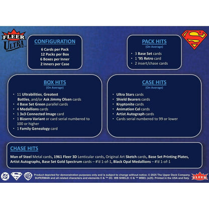 2025 Upper Deck Fleer Ultra Superman Hobby Box *Contact Us To Order*