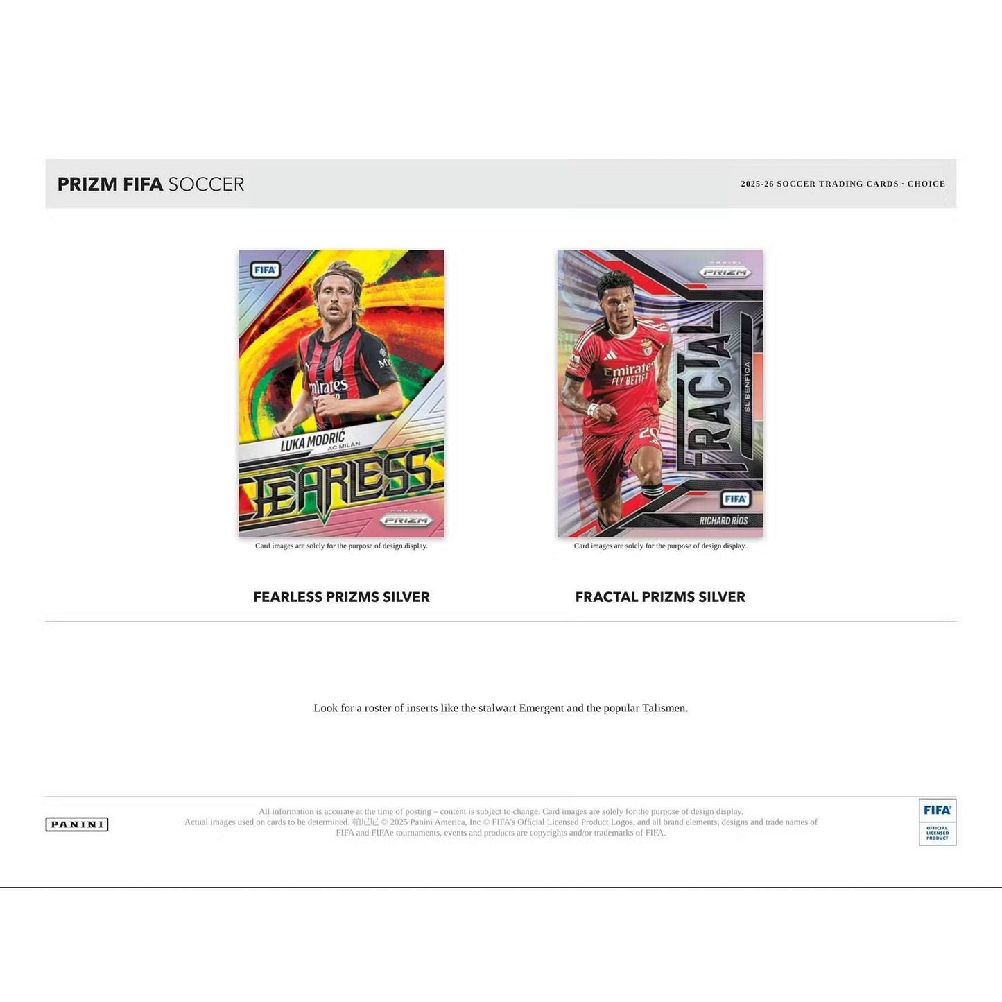 2025-26 Panini Prizm FIFA Soccer Choice Box