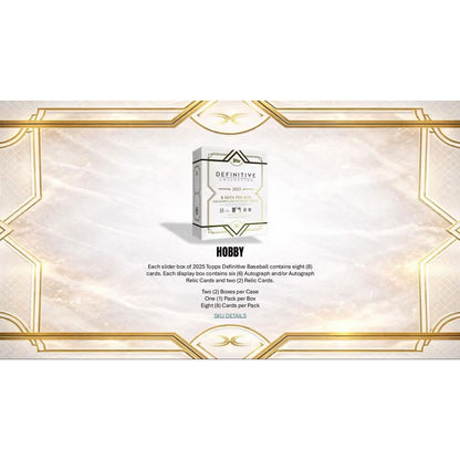 2025 Topps Definitive Baseball Hobby 2-Box Case