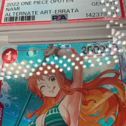 Nami One Piece Card Game OP01 Alternate Art Errata #016 PSA 10 #1
