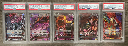 The Five Elders One Piece OP13 Special Alternate Art PSA 10 Sequential Set of 5