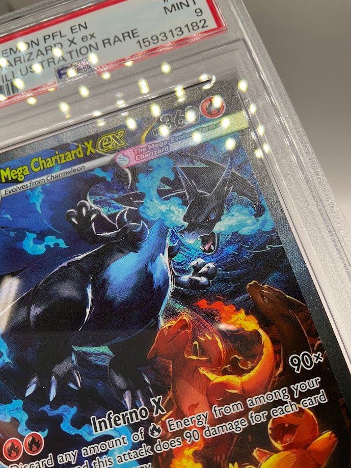 Mega Charizard X ex Pokemon Phantasmal Flames Special Illustration Rare PSA 9
