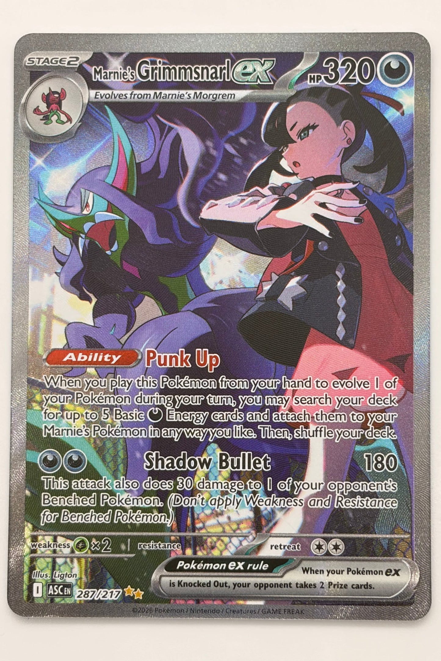 287/217 Marnie's Grimmsnarl ex - Special Illustration Rare