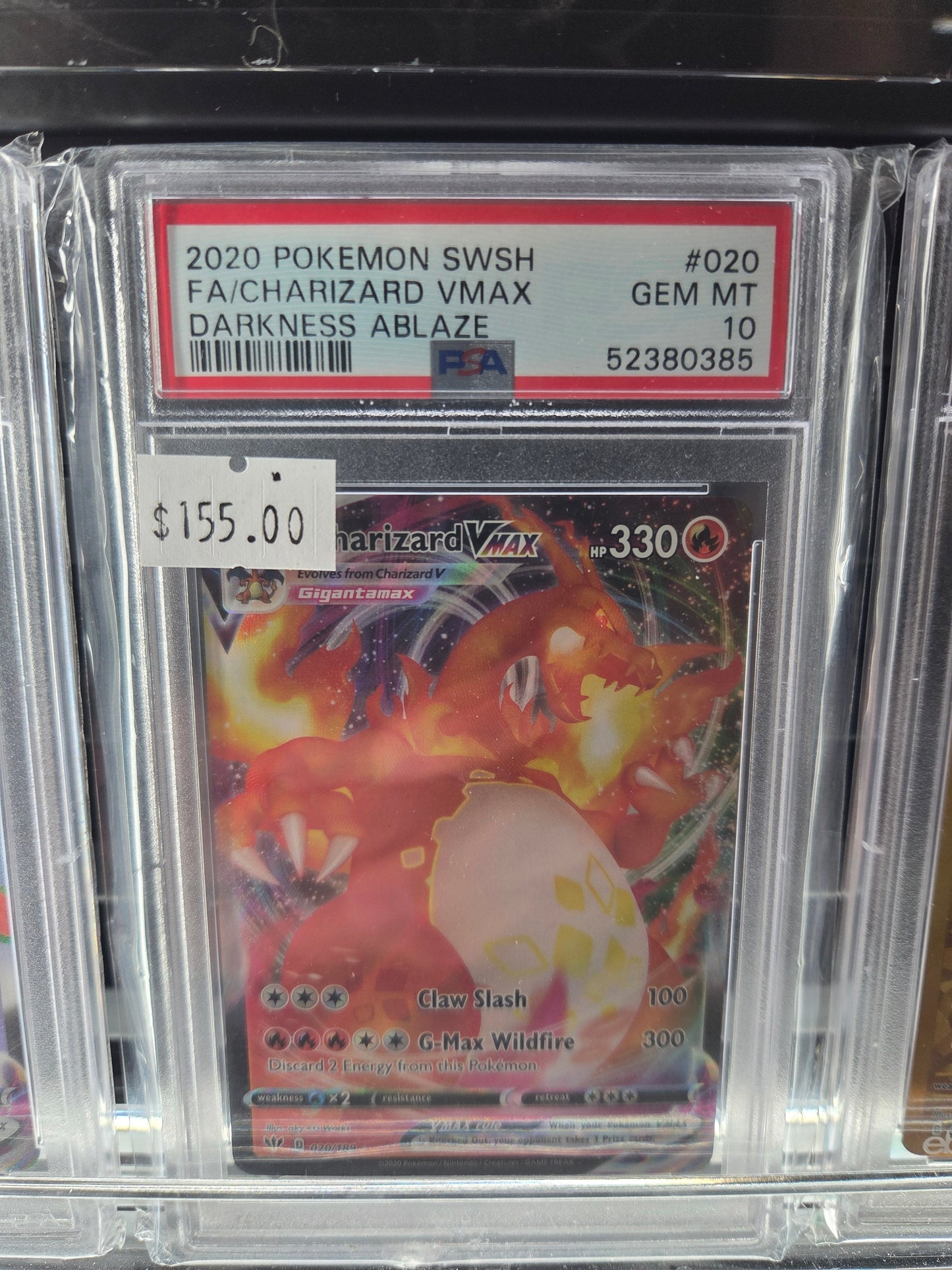 2020 POKEMON SWORD & SHIELD DARKNESS ABLAZE #020 FA/CHARIZARD VMAX DARKNESS ABLAZE Psa 10