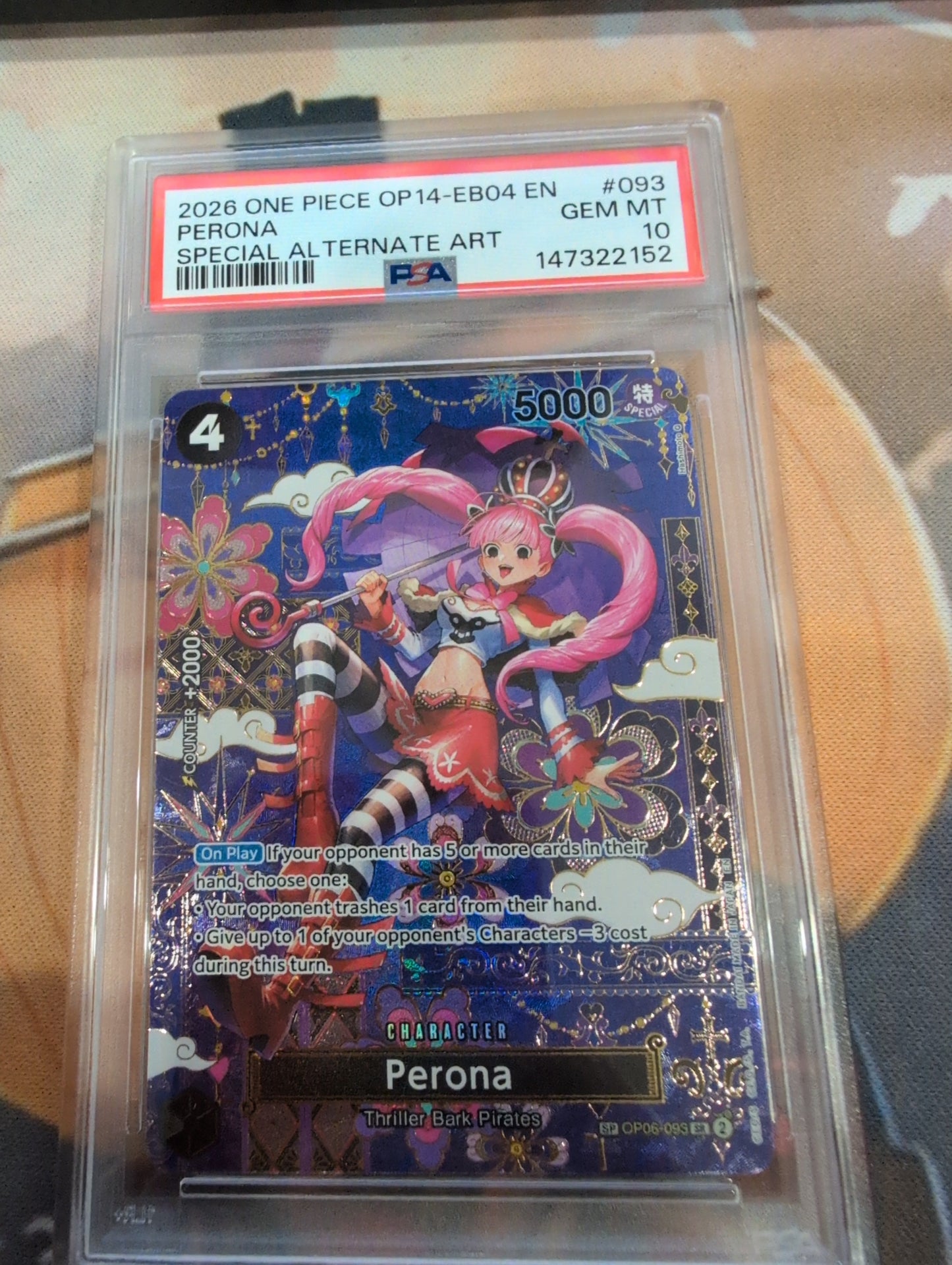 One Piece: PSA 10 Perona Op14 Eb04 SP Alternate Art